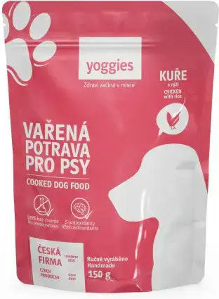 Μαγειρευτή Τροφή Σκύλου Κοτόπουλο Ρύζι Yoggies 150 G