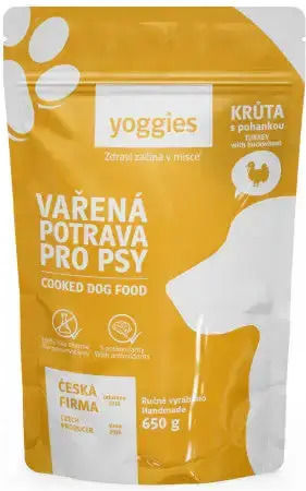 Cooked Dog Food Turkey Buckwheat Yoggies 650 G
