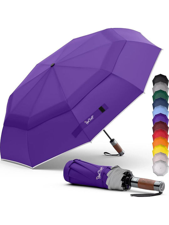 Royal Walk Windproof Automatic Umbrella Compact Purple