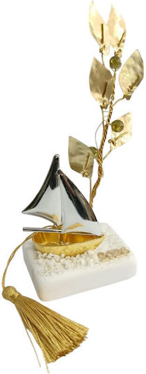 Kalliopi Silver Boat Made of Stone
