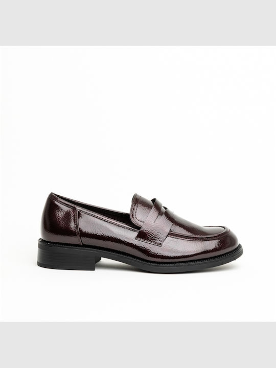 Women's Loafers in Burgundy Color