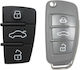 Set Butoane Cauciuc Audi A3 A4 A5 A6 A8 Q5 Q7 Cheie 3 Butoane