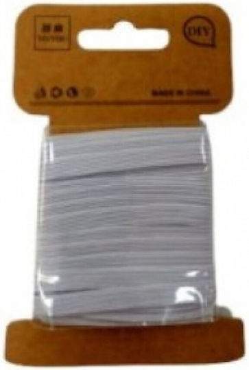 Elastic Pentru Creație Alb Plată 6mm X3.5m