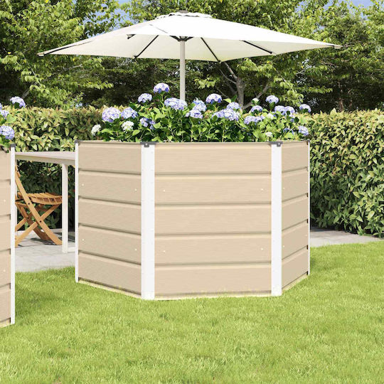 vidaXL Blumenkasten Metallisch Ελεφαντόδοντο 129x129x75cm.