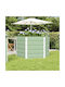 vidaXL Planter Box Metal Pastel Green 129x129x75cm.