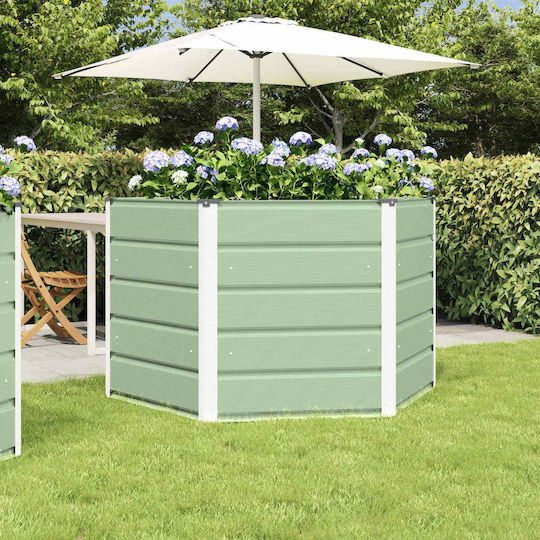 vidaXL Planter Box Metal Pastel Green 129x129x75cm.