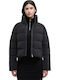 Women's Puffer Jacket for Winter Black