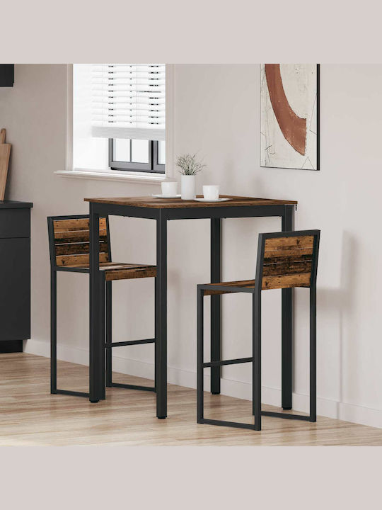 Table Dining Room Wooden Brown 80x80x105cm