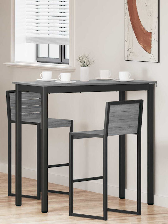 Table Dining Room Wooden Gray 110x55x105cm