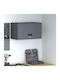 Wand Wohnzimmer Vitrine aus Metallisch Anthrazit 60x33x35cm