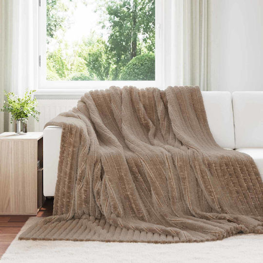 vidaXL Decken & Couchdecken Sesselüberwurf Fleece 240x220cm Giraffe