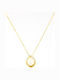 Ios Necklace from Gold 14K with Pearls & Zircon