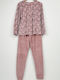 Notte Stella Notte Stella Damen Schlafanzug Set Baumwollene Winter Apfel
