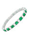Xrisokosmima Women's Bracelet Riviera made of Silver with Zircon