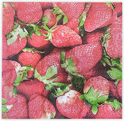 Paloma Party Napkins 20 Pieces Food Strawberries 33x33 cm