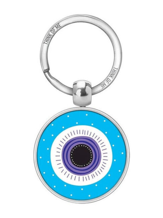 Μπρελόκ Thinkofme 3.6cm Γούρι Ματάκι Γαλάζιο Μωβ