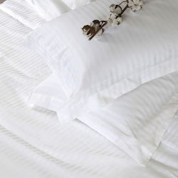 Hotel Sheet Stripe Harmony Satin 700481 100% Cotton White Semi-Double 170x270cm 100% Cotton Hotel Sheet Stripe Harmony Satin 700481 100% Cotton White Semi-Double 170x270cm 100% Cotton