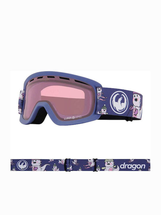 Dragon Alliance Lil D Ski & Snowboard Goggles Kids Purple with Lens in Purple Color