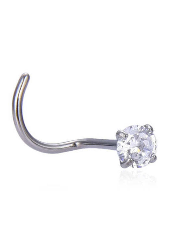 Asimi Body Piercing Nase Piercing aus Stahl Silber