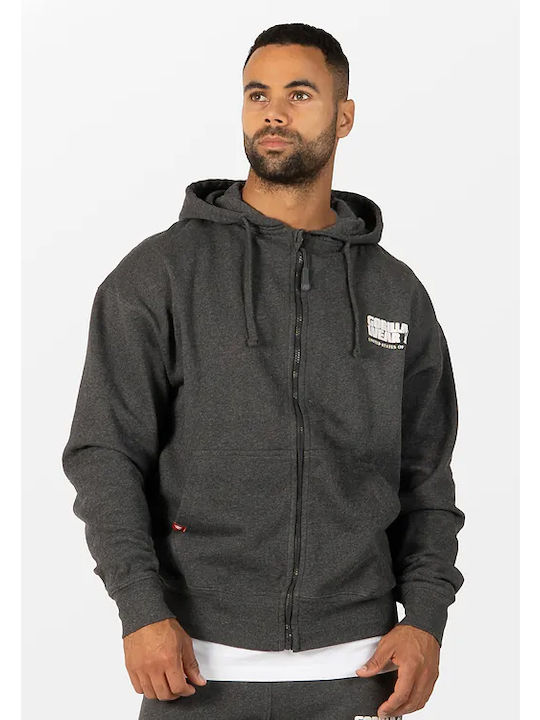 Sweatshirt with Hood Dark Gray Melange