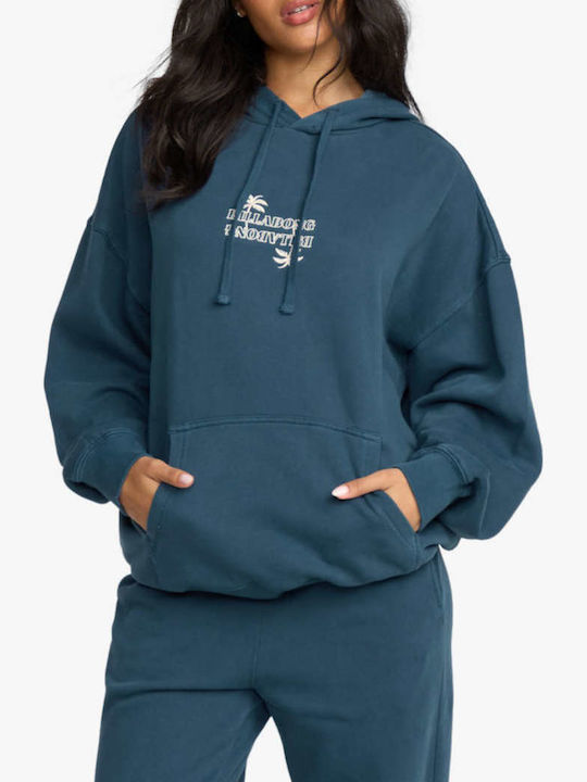 Best Wishes Damen Sweatshirt mit Kapuze Blau
