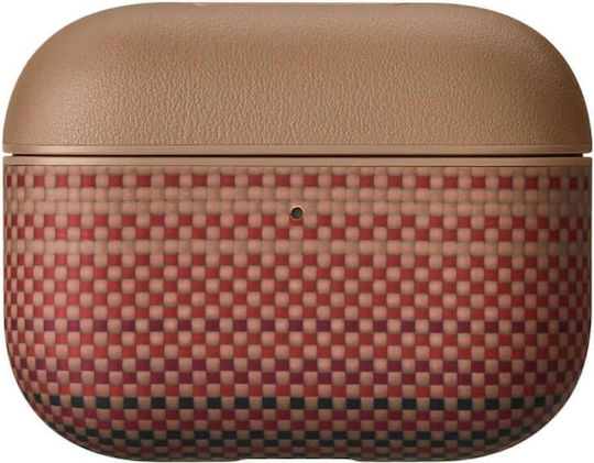 Magsafe Case for Apple AirPods Pro 3 Pitaka Aramid Fiber Magnetic Sunset Case Brown