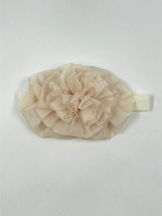 Bonjour Bebe Kids Hair Ribbon in Beige Color