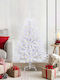 Weihnachtsbaum Künstlicher 120cm mit LED-Beleuchtung Weiß