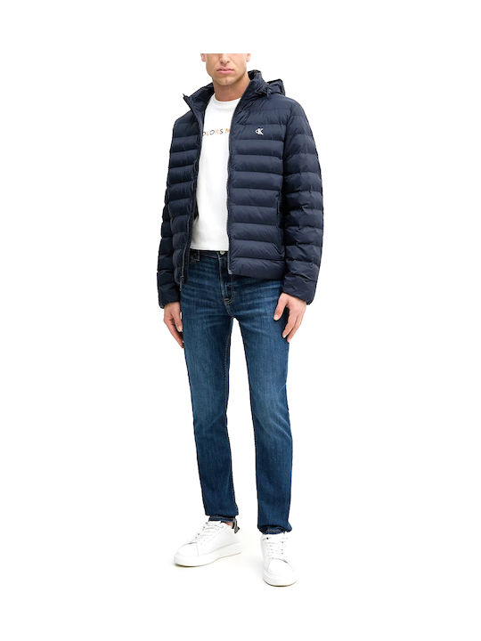 Calvin Klein Ανδρικό Παντελόνι Τζιν Slim Fit Tapered Μπλε