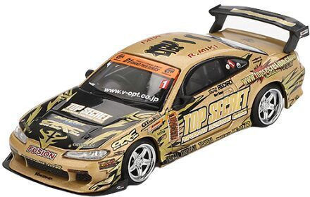 Machetă Mașină Nissan Silvia S15 Top Secret D1gp 1999 Scara 1:64 Mini GT Mgt00714 Rhd