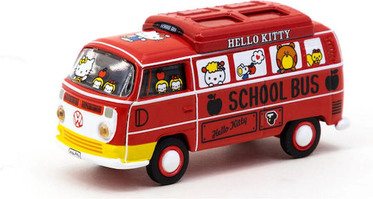 Моделна Фигура Автомобил Volkswagen T2 Училищен Автобус Hello Kitty 1:64 Tarmac