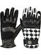 John Doe Tracker Race Sommer Herren Motorradhandschuhe Leder Black/White