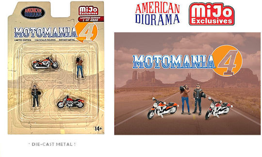 Set Figurine Motomania #4 1:64 American Diorama