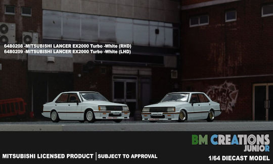 Macheta Auto Mitsubishi Lancer Ex2000 Turbo Alb 1:64 Bm Creations