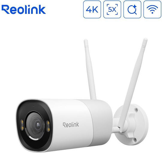 Reolink RP-WCB8MZ IP Κάμερα Παρακολούθησης Wi-Fi 4K Αδιάβροχη με Ηχείο και Φακό 2.7-13.5mm