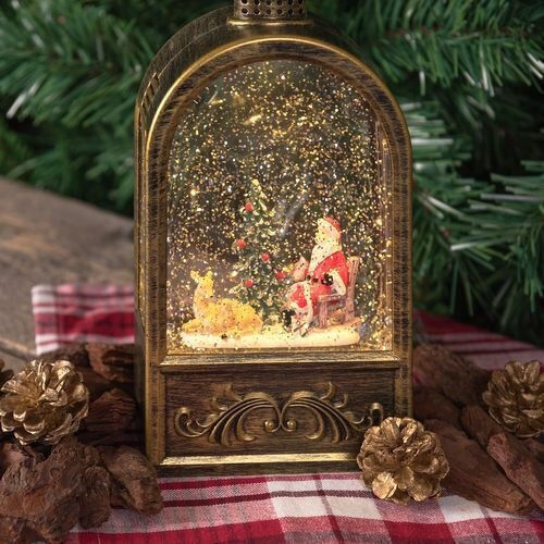 Christmas Snowball Illuminated with Santa Claus 11x24cm