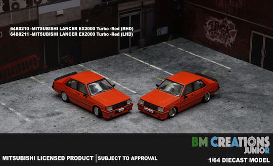 Моделна Фигура Автомобил Mitsubishi Lancer Ex2000 Turbo Червен 1:64 BM Creations