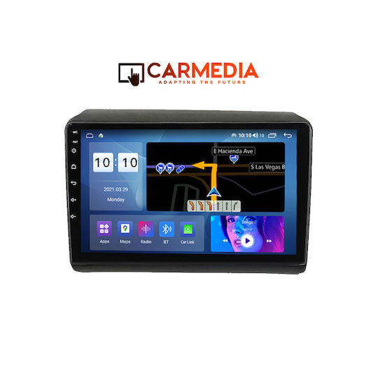 Carmedia Ηχοσύστημα Αυτοκινήτου για Peugeot Boxer Fiat Ducato Citroen Jumper 2006-2011 (Bluetooth/USB/WiFi/GPS/Apple-Carplay/Android-Auto) με Οθόνη Αφής 9"