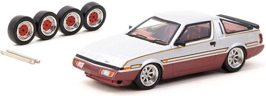 Macheta Auto Mitsubishi Starion Rosu Alb 1:64 Tarmac