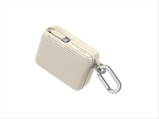 Adam Vionta T1 Power Bank 10000mAh με Θύρα USB-A και Θύρα USB-C Milk Tea