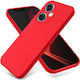 Quality Back Cover Silicone Red (TCL 40 NXTPAPER 4G)
