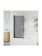 vidaXL Shower Screen Bathtub with Foldable Door 68x130cm Stripes Black