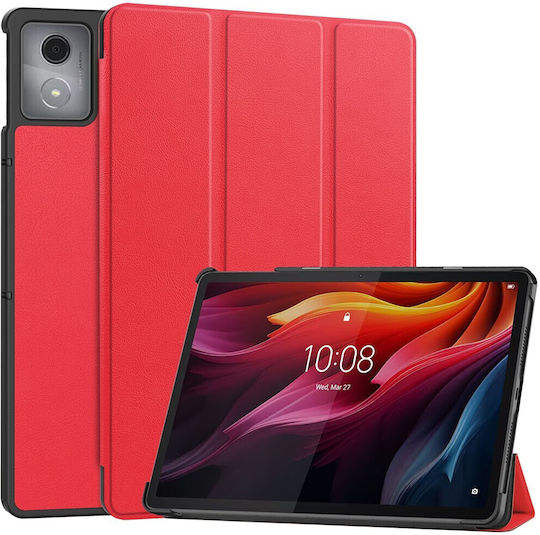 Tri-fold Βάση Στήριξης Flip Cover Κόκκινη (Lenovo Tab K11 Plus)