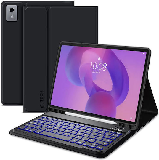 Tech-Protect Flip Cover with Keyboard Blacη (Lenovo Idea Tab Plus 12.1 TB-361)