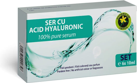 Hypericum impex Serum Hidratant Pentru Față cu Acid Hialuronic pentru Tonifiere 6x10ml