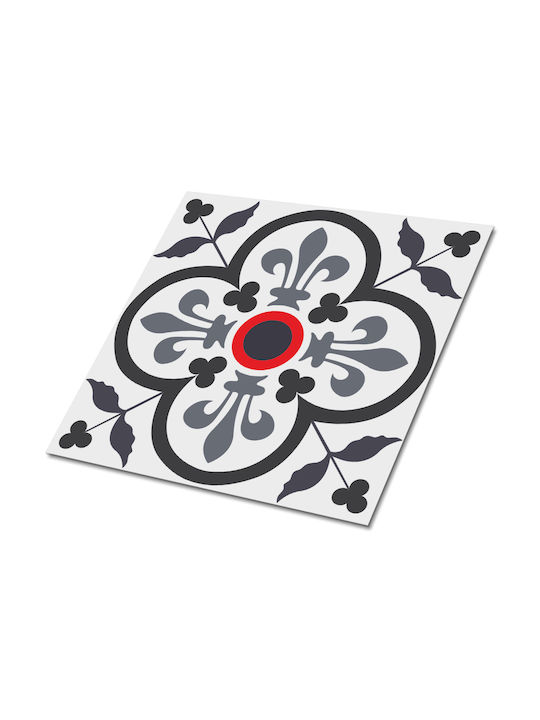 Wandsticker Vinyl Kacheln Blumenmuster Königsdesign 9x30x30 cm