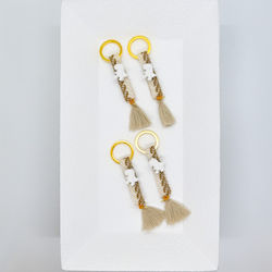 Afitechno Christening Charm Keychain Beige 100pcs