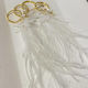 Afitechno Christening Charm Keychain White 150pcs