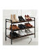 Fabric Shoe Organizer Black 79x30x58.5cm