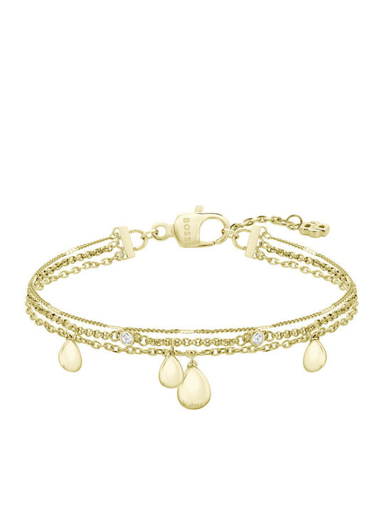 Boss Women's Bracelet made of Steel Gold Plated